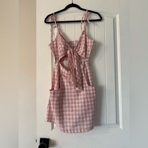 Seven Wonders Pink Gingham Mini Dress